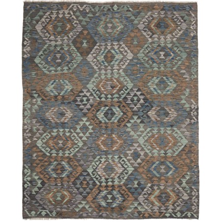 Tappeto Kilim Afghanistan azzurro marrone 168x204