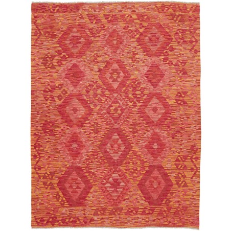 Tappeto Kilim Afghanistan rosso giallo 153x201