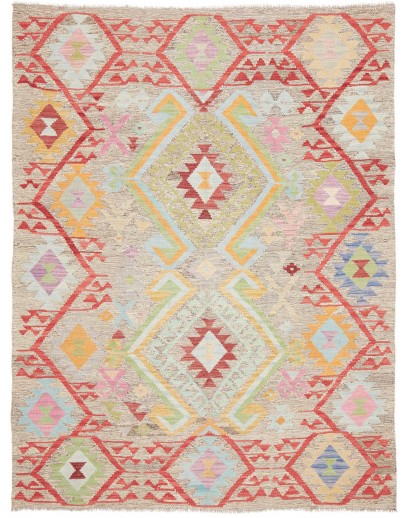 Tappeto Kilim Afghanistan marrone beige 154x201