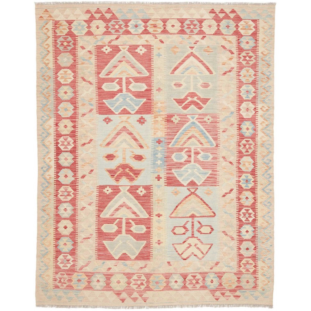 Tappeto Kilim Afghanistan giallo rosso 153x195