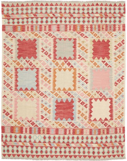 Tappeto Kilim Afghanistan beige marrone 157x198