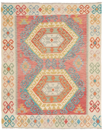 Tappeto Kilim Afghanistan marrone beige 163x197