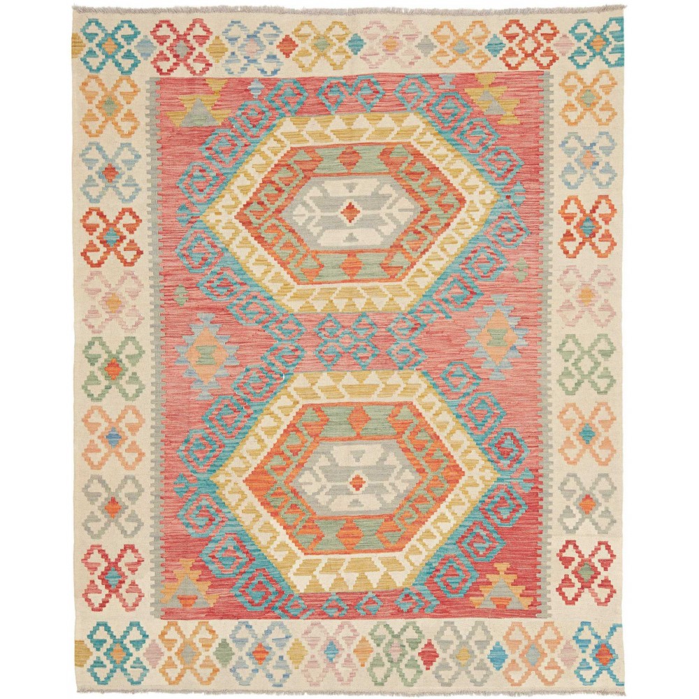 Tappeto Kilim Afghanistan marrone beige 163x197