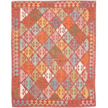 Tappeto Kilim Afghanistan rosso marrone 156x193