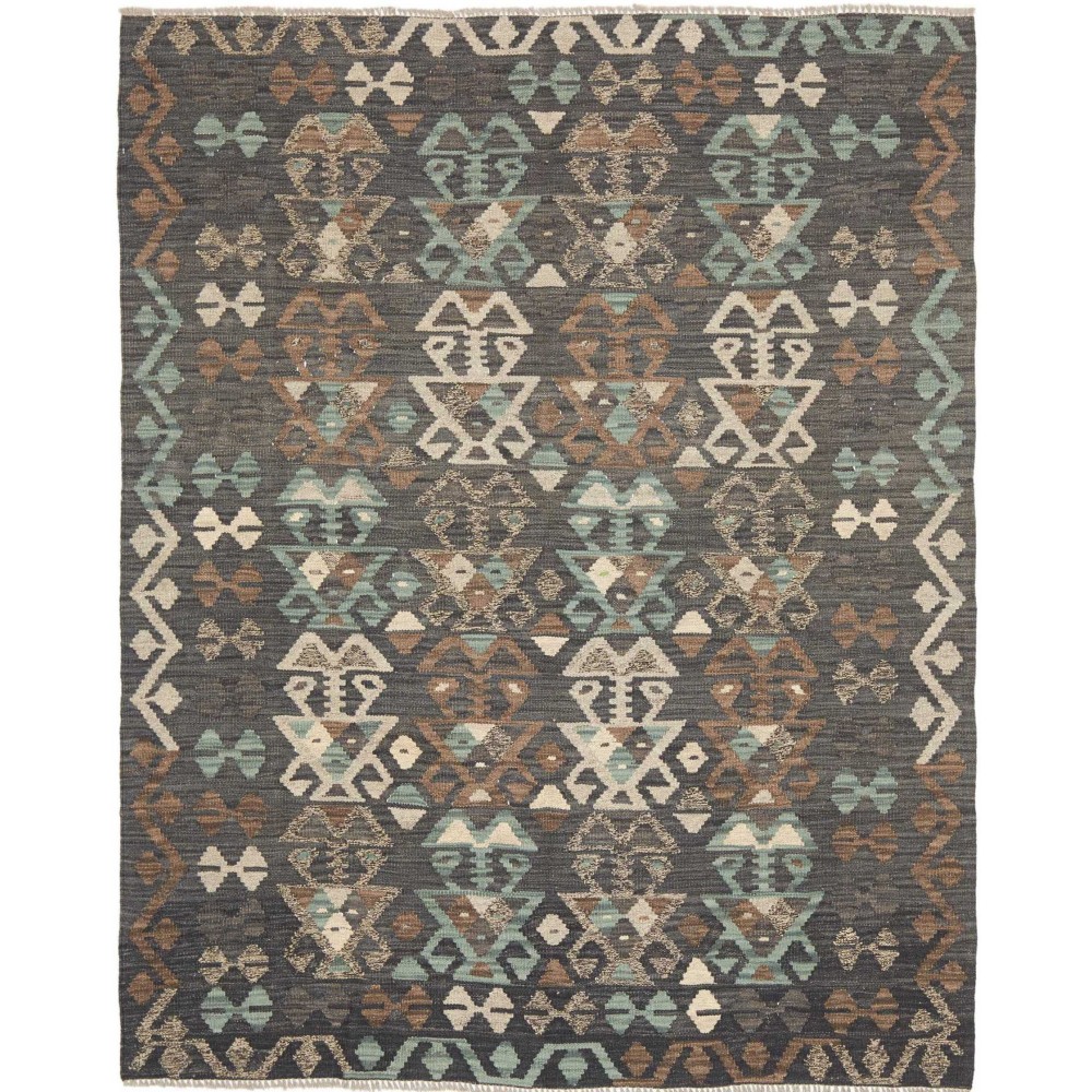 Tappeto Kilim Afghanistan azzurro beige 156x195