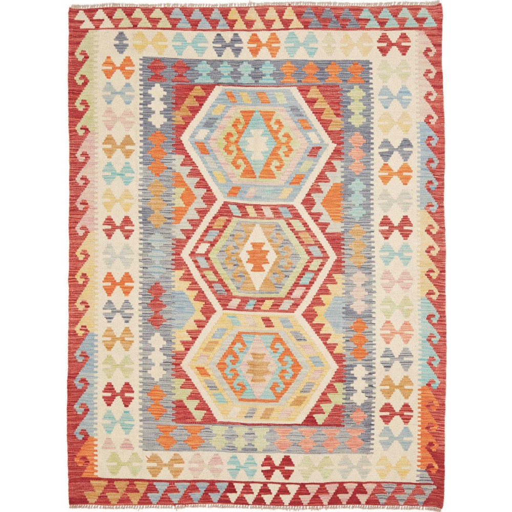 Tappeto Kilim Afghanistan beige marrone 147x194