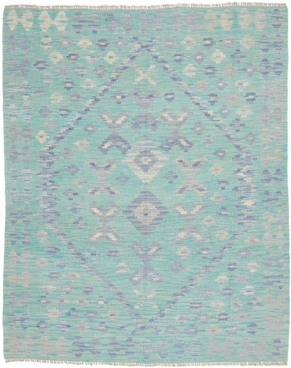 Tappeto Kilim Afghanistan azzurro 152x185