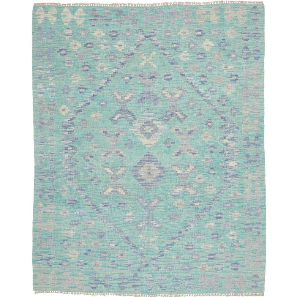 Tappeto Kilim Afghanistan azzurro 152x185
