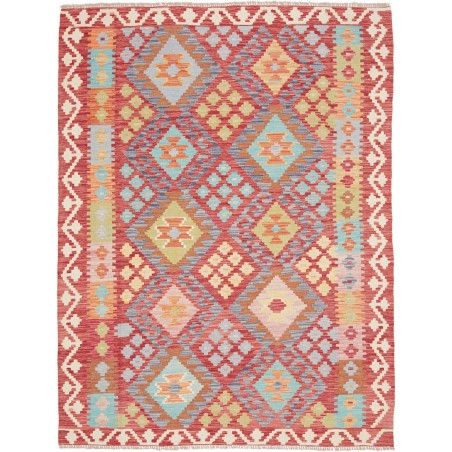 Tappeto Kilim Afghanistan marrone rosso 150x193