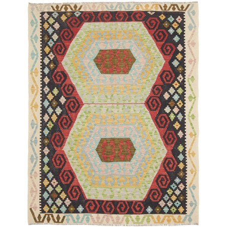 Tappeto Kilim Afghanistan marrone grigio 157x203