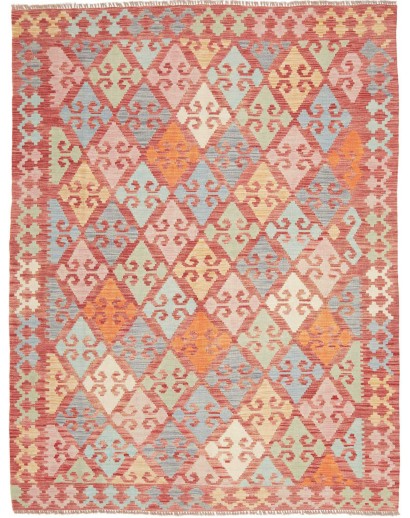 Tappeto Kilim Afghanistan marrone rosso 152x198
