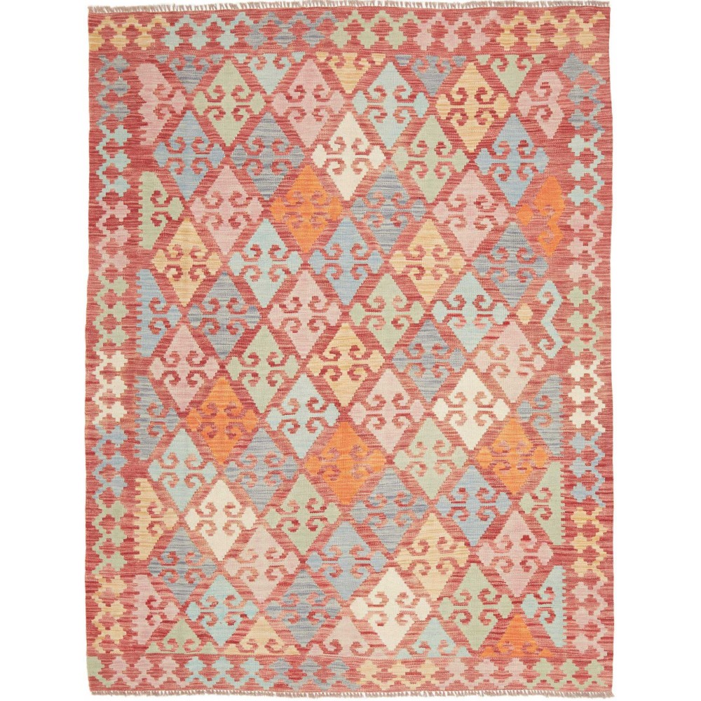 Tappeto Kilim Afghanistan marrone rosso 152x198