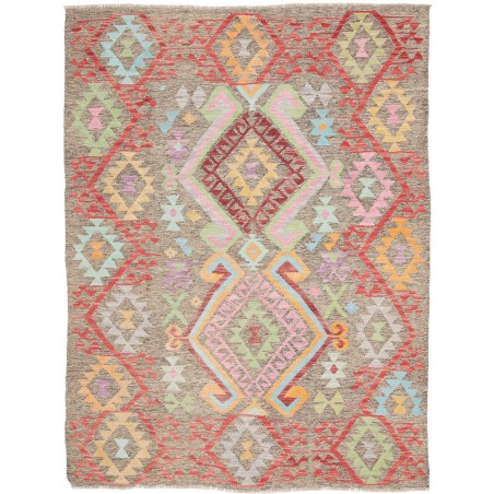 Tappeto Kilim Afghanistan marrone bianco 150x197