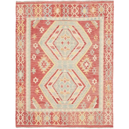 Tappeto Kilim Afghanistan marrone rosso 151x197