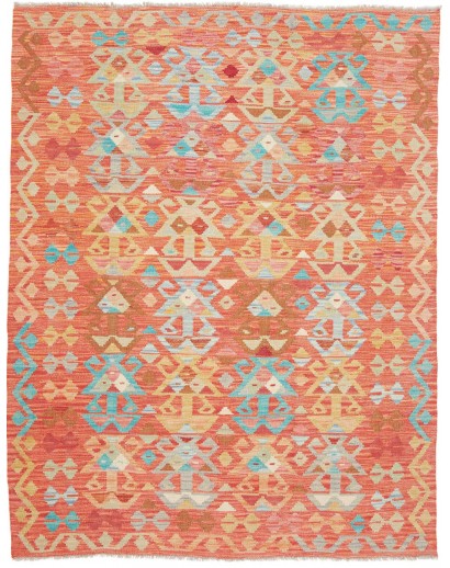 Tappeto Kilim Afghanistan arancione 148x197