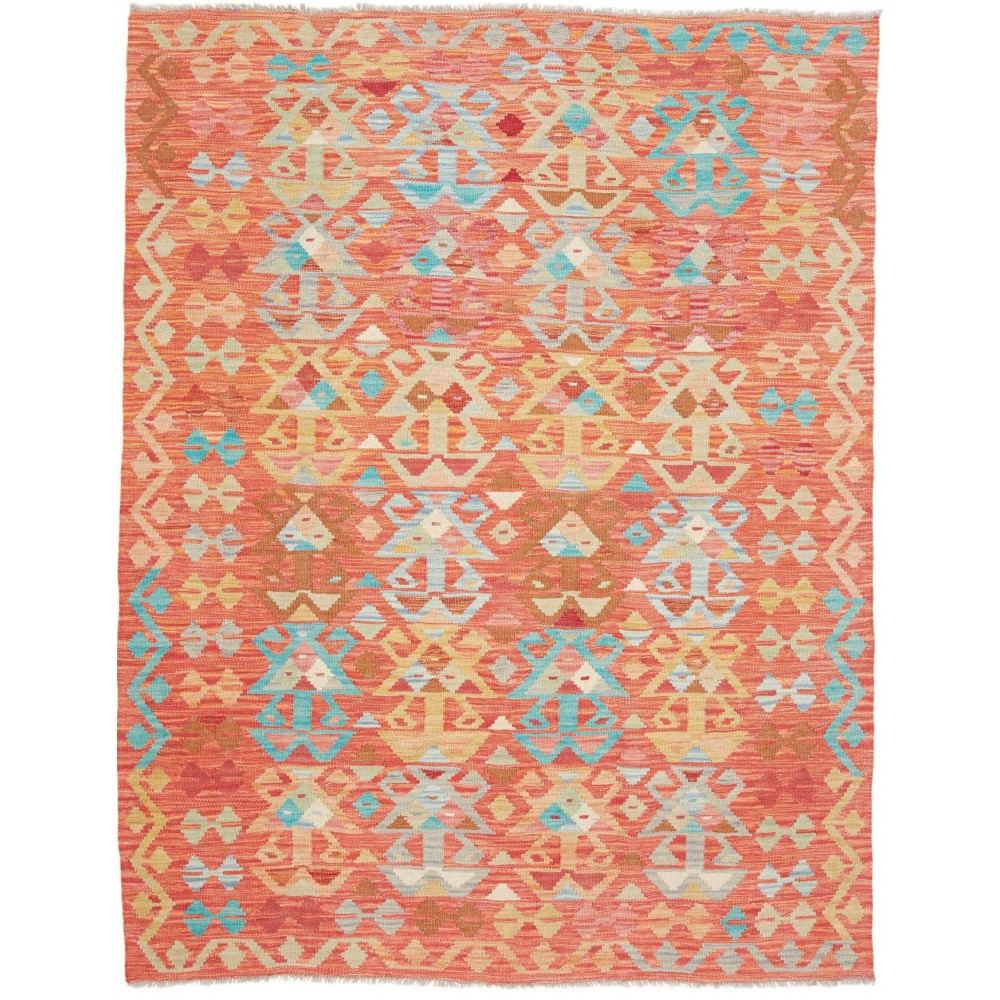 Tappeto Kilim Afghanistan arancione 148x197