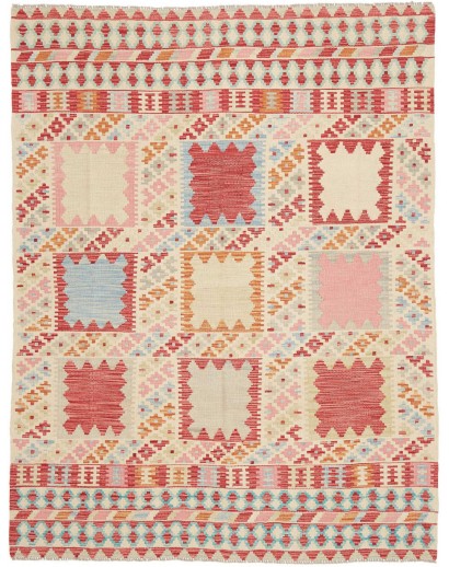 Tappeto Kilim Afghanistan beige marrone 148x197