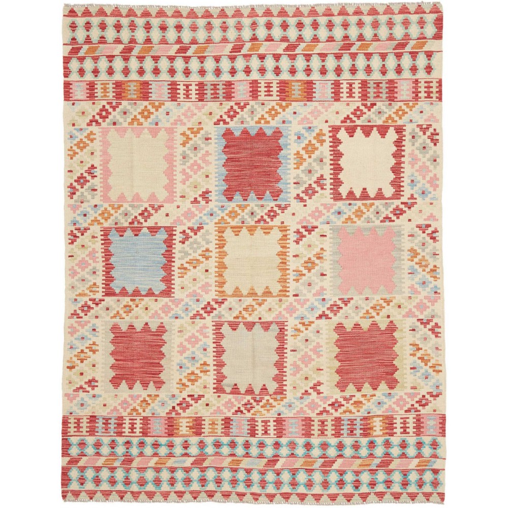 Tappeto Kilim Afghanistan beige marrone 148x197