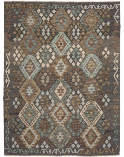 Tappeto Kilim Afghanistan azzurro verde 154x202