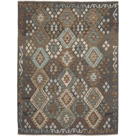 Tappeto Kilim Afghanistan azzurro verde 154x202