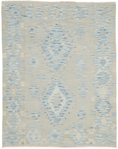 Tappeto Kilim Afghanistan beige azzurro 152x196