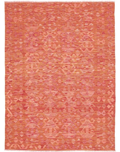 Tappeto Kilim Afghanistan arancione bianco 150x200