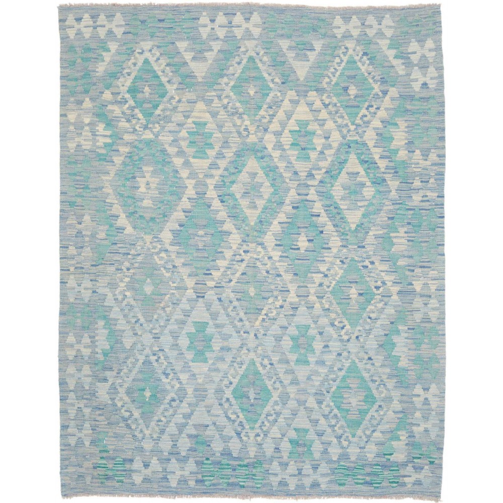 Tappeto Kilim Afghanistan azzurro grigio 153x195