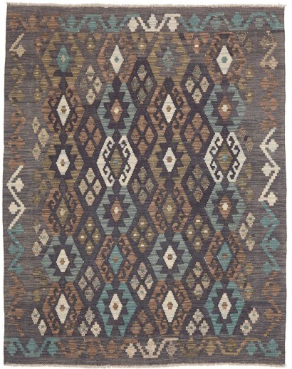 Tappeto Kilim Afghanistan azzurro 159x200