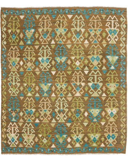 Tappeto Kilim Afghanistan azzurro marrone 168x197