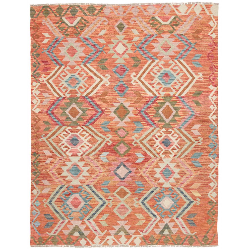 Tappeto Kilim Afghanistan marrone bianco 153x195