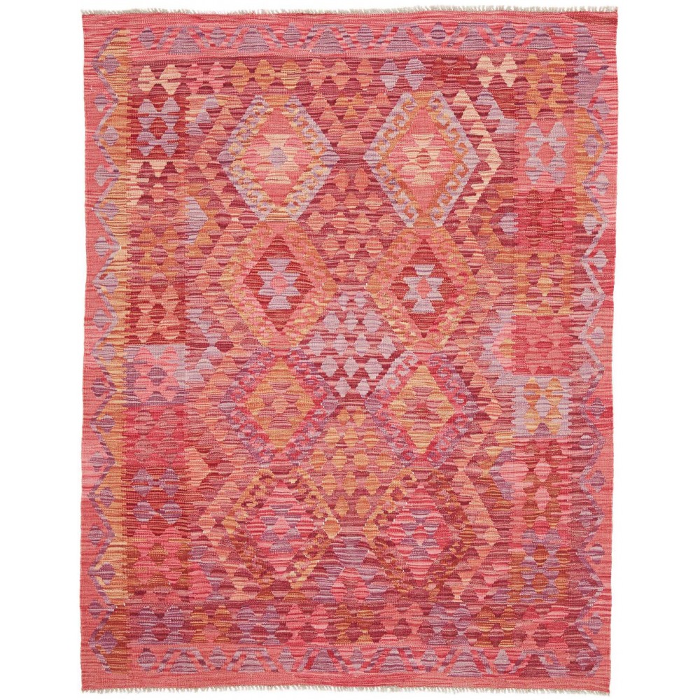 Tappeto Kilim Afghanistan rosso marrone 153x194
