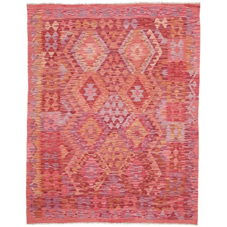 Tappeto Kilim Afghanistan rosso marrone 153x194