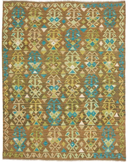 Tappeto Kilim Afghanistan bianco marrone 157x204