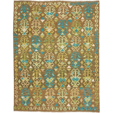 Tappeto Kilim Afghanistan bianco marrone 157x204