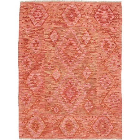 Tappeto Kilim Afghanistan arancione marrone 149x195