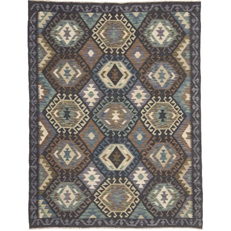 Tappeto Kilim Afghanistan azzurro grigio 154x203