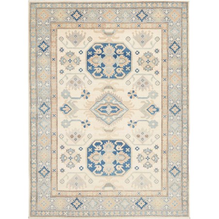 Tappeto Kazak Afghanistan bianco azzurro 150x208