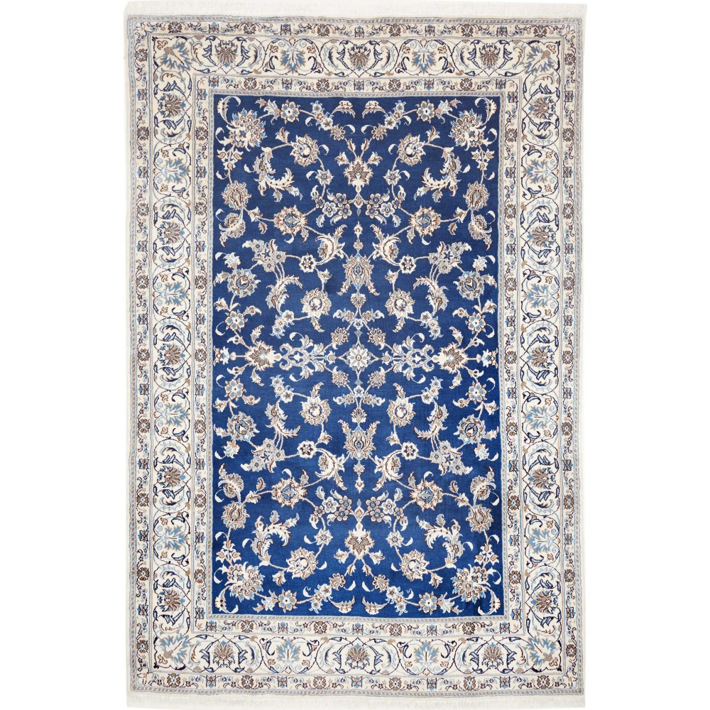 Tappeto Nain Kashmar Persia grigio blu 201x300
