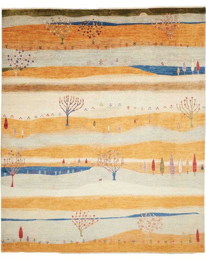 Tappeto Fun Collection Pakistan giallo marrone 254x302
