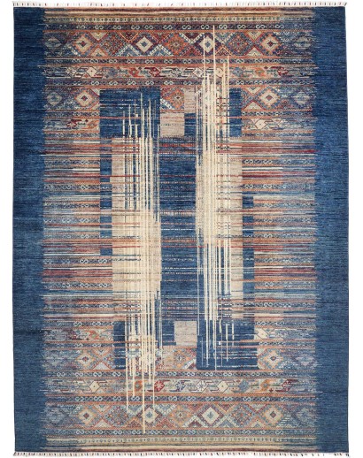 Tappeto Fun Collection Pakistan azzurro marrone 267x360