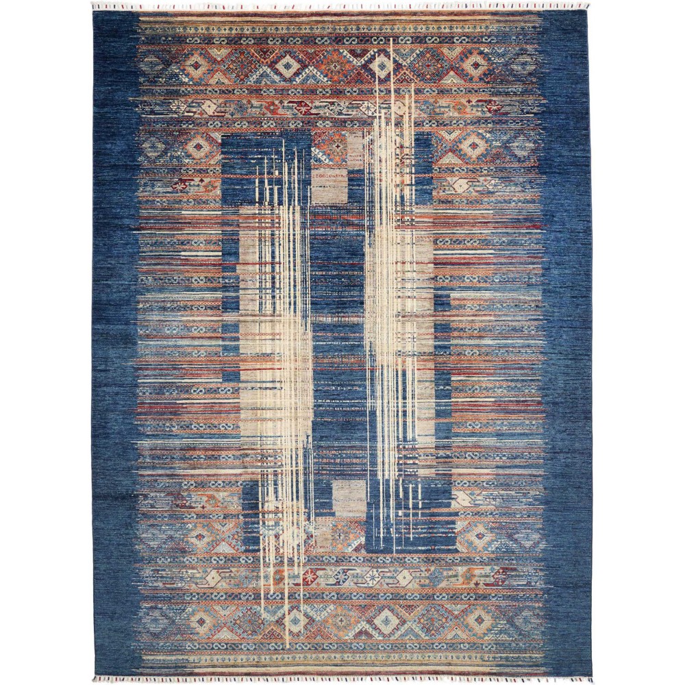 Tappeto Fun Collection Pakistan azzurro marrone 267x360