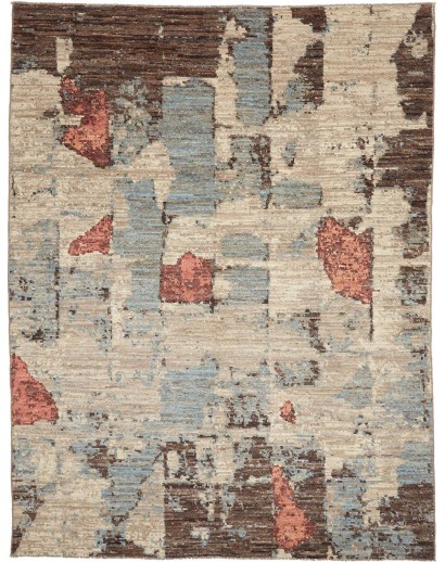 Tappeto marrone azzurro 261x346