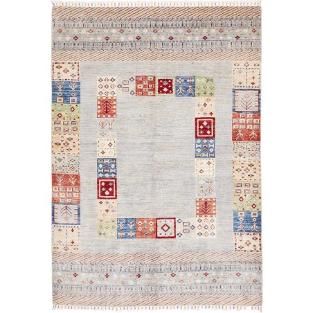 Tappeto Siva Pakistan bianco grigio 170x238