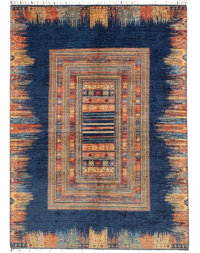 Tappeto Siva Pakistan grigio arancione 170x235