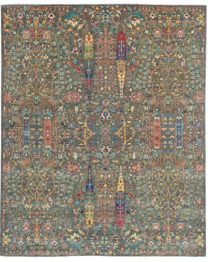 Tappeto Shahi Fine Pakistan azzurro giallo 202x249