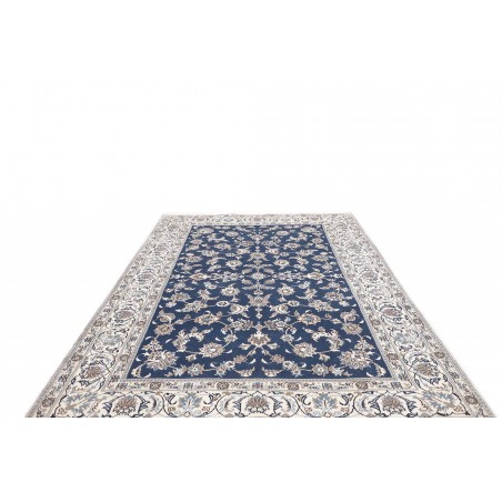 Tappeto Nain Kashmar Persia grigio blu 201x300