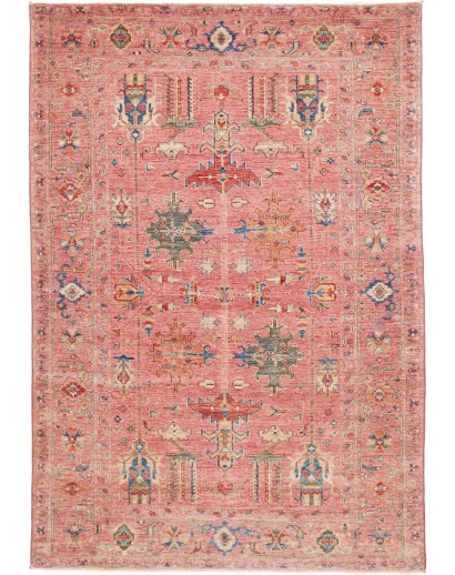 Tappeto Kazak Fine Pakistan marrone azzurro 164x241