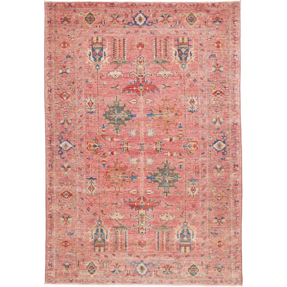 Tappeto Kazak Fine Pakistan marrone azzurro 164x241