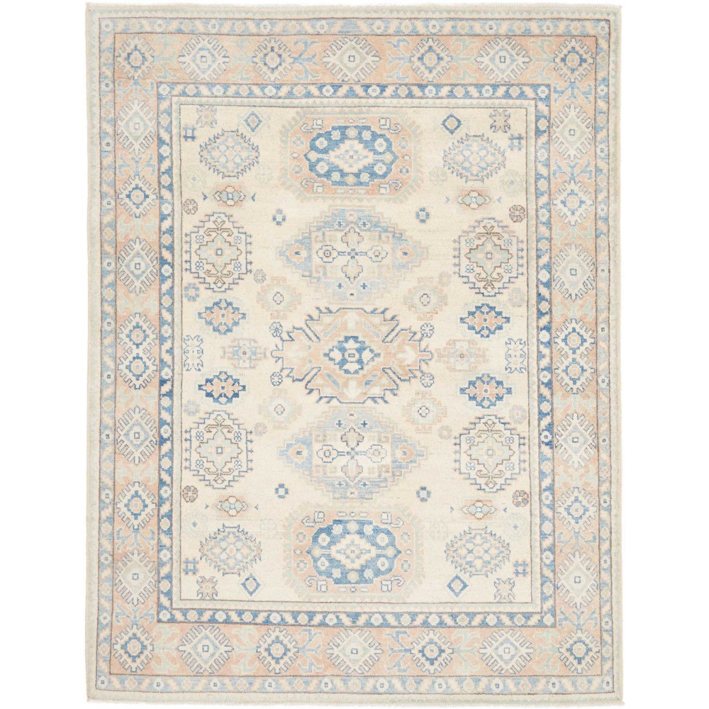 Tappeto Kazak Afghanistan bianco azzurro 150x198