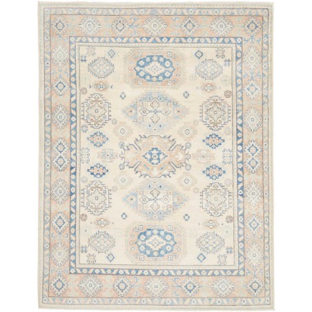 Tappeto Kazak Afghanistan bianco azzurro 150x198